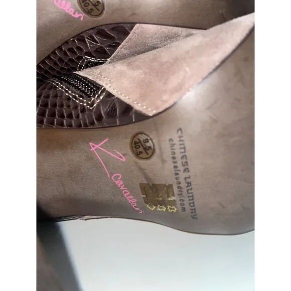 Chinese Laundry Kristin Cavallari Santorini Heeled Ankle Boots size 9.5 Leather