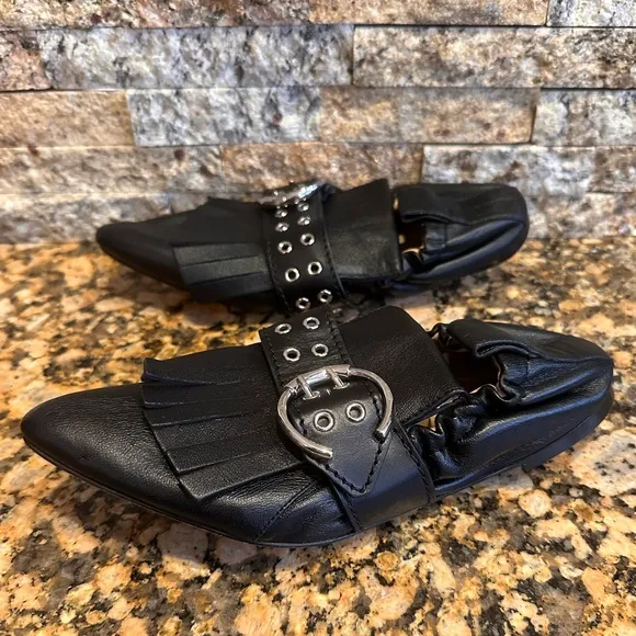 Chloe Roy belted ballet flats fringe Kiltie