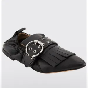 Chloe Roy belted ballet flats fringe Kiltie