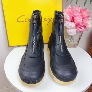 Circus by Sam Edelman Bethanuie Waterproof Boots Black / Lemon Size 10