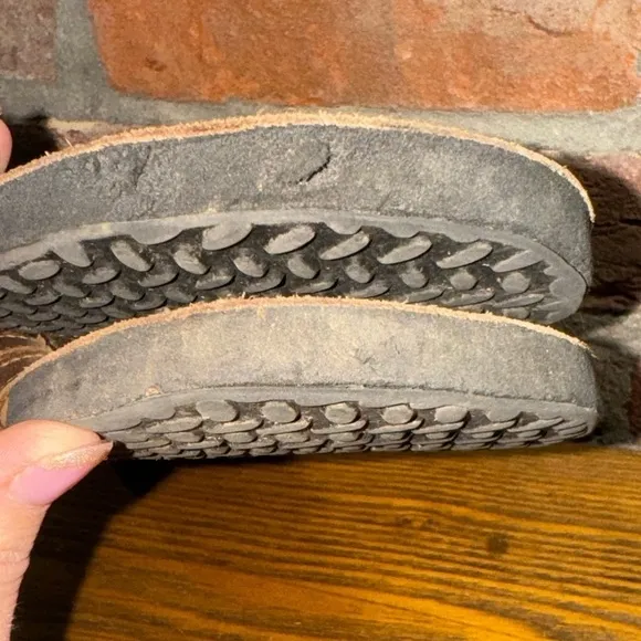 Clarks BROWN GENUINE LEATHER THONGS FLIP FLOP MEN'S SANDALS Sz 13M