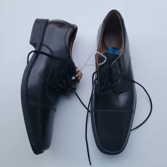 Clarks Whiddon Cap 10.5 Men's Black Derby Shoes