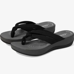 Clarks Women Arla KaylieCloudsteppers Cushionsoft Thong Wedge Sandals shoes sz 7
