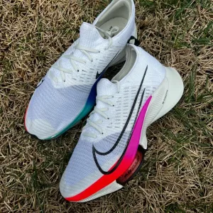 CLEAN Nike Air Zoom Next% Tempo Size 12 Flyknit White Pink shoes