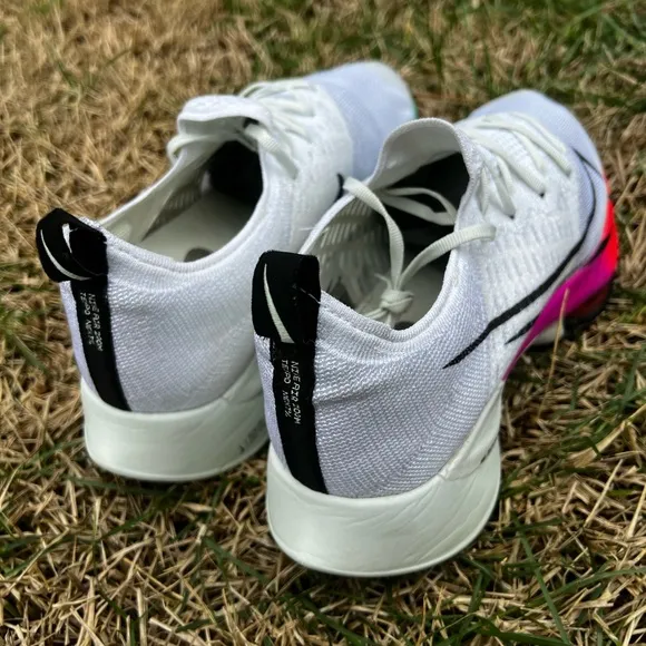 CLEAN Nike Air Zoom Next% Tempo Size 12 Flyknit White Pink shoes
