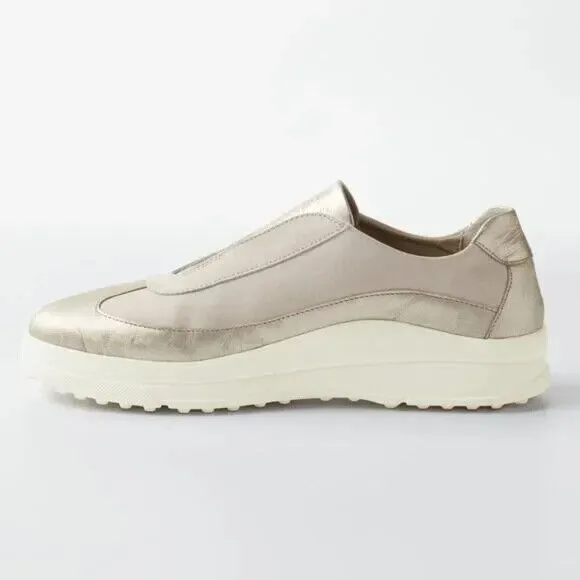 Cloud Footwear Slip-On Sneaker  EU 41 / US 9.5-10  Gold Leather  NWOB