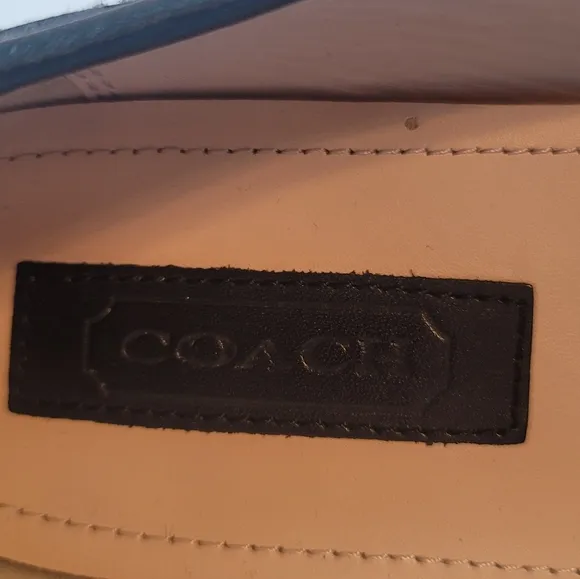 Coach black shoes classic traditional business casual slip on loafers womens 9.5