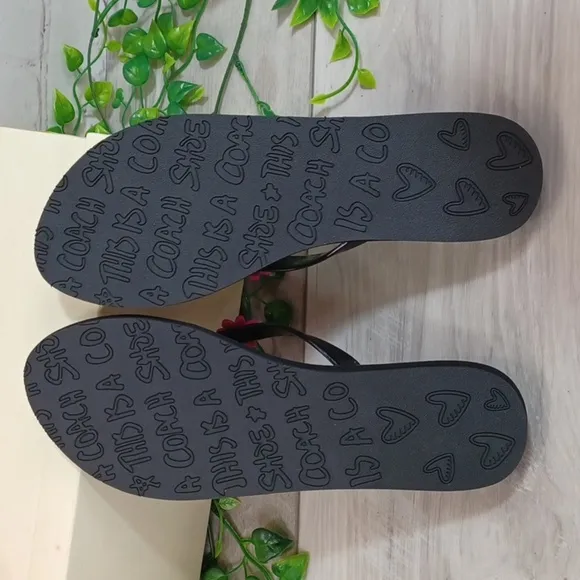 Coach Kerrie Poppy Flip Flops Vintage NIB