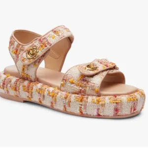 COACH NWOT Tweed‎ Peyton Sandal Preppy Women Size 10