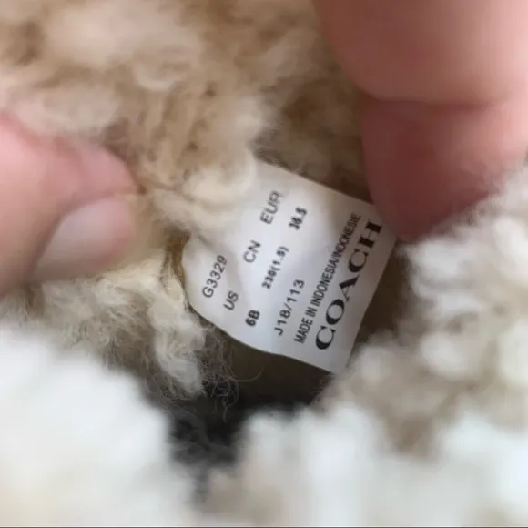 Coach Portia Genuine Shearling Lined Leather Winter Boots Size 6