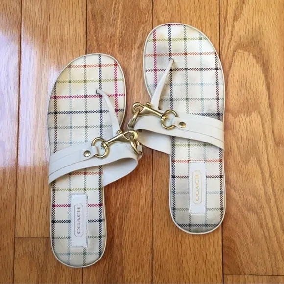 Coach Striped Beautiful size7.5 Sandals/Flip-Flops