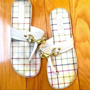 Coach Striped Beautiful size7.5 Sandals/Flip-Flops