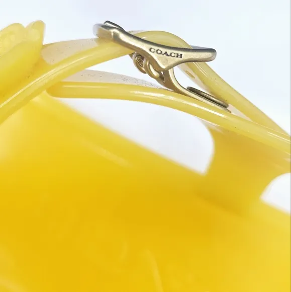 Coach Women's Canary Yellow Jelly Sandals