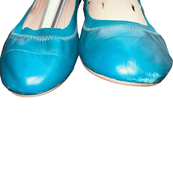 COLE HAAN - Eldridge Ballet Flats, tone on tone Teal, Size: 8
