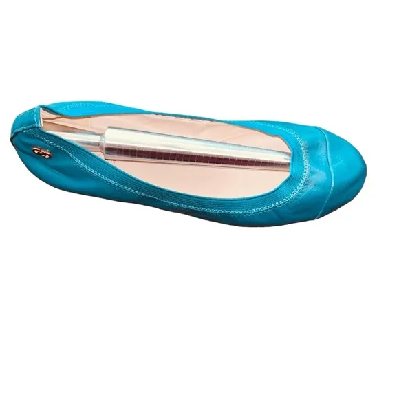 COLE HAAN - Eldridge Ballet Flats, tone on tone Teal, Size: 8