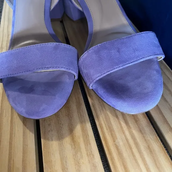 COLE HAAN Josie Suede Ankle Strap Sandals Paisley Purple Size 7.5