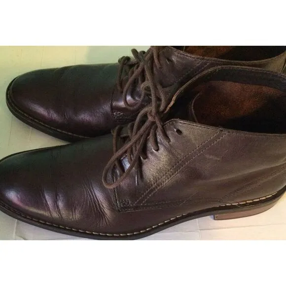 Cole Haan Mens Canton Chukka Ankle Boots C11858 Lace Up Brown 11M Leather
