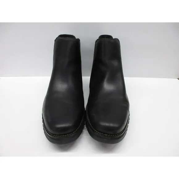 Cole Haan Men's Zerogrand Chelsea Waterproof Boot,Black Leather, 10.5 M US-used