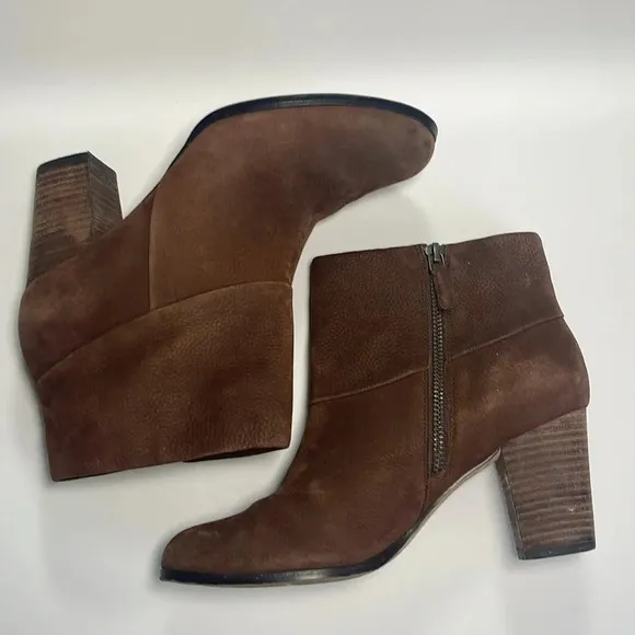 Cole Haan Nike Air Chestnut Leather Ankle Boots Women's Size 7.5B