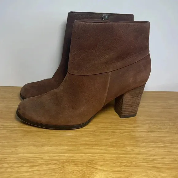 Cole Haan Nike Air Chestnut Leather Ankle Boots Women's Size 7.5B