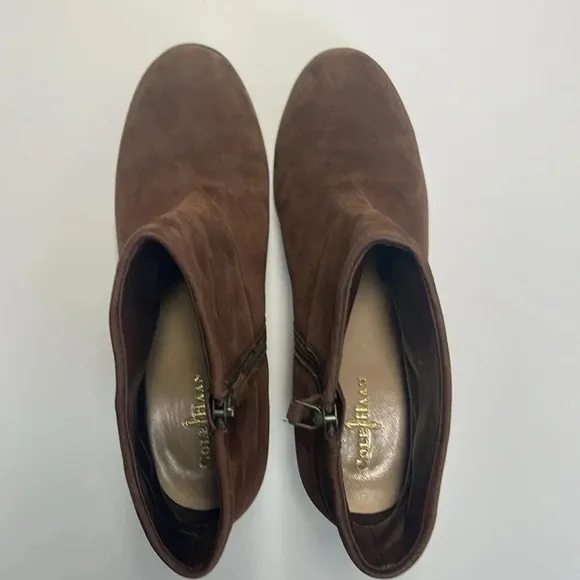 Cole Haan Nike Air Chestnut Leather Ankle Boots Women's Size 7.5B