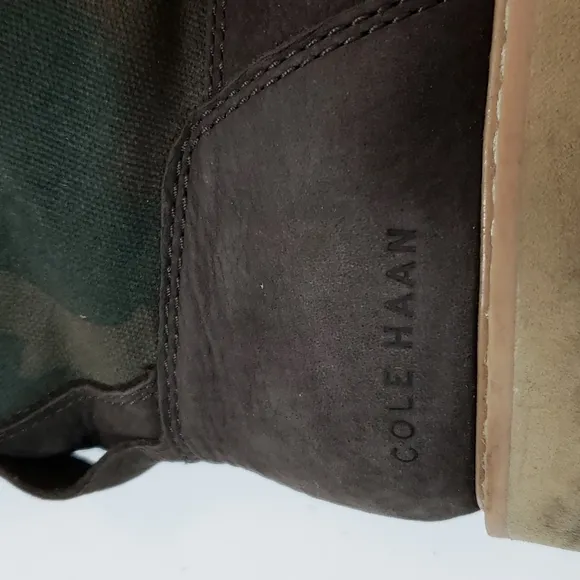 Cole Haan Sueded Textile Camo Light Weight ankle boots size 8
