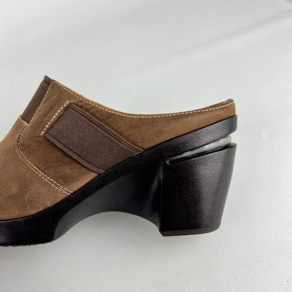 Cole Haan Womens Air Sara Mules Clogs Brown AirNike Wedge Comfort Shoes size 10
