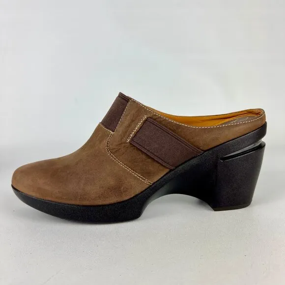 Cole Haan Womens Air Sara Mules Clogs Brown AirNike Wedge Comfort Shoes size 10