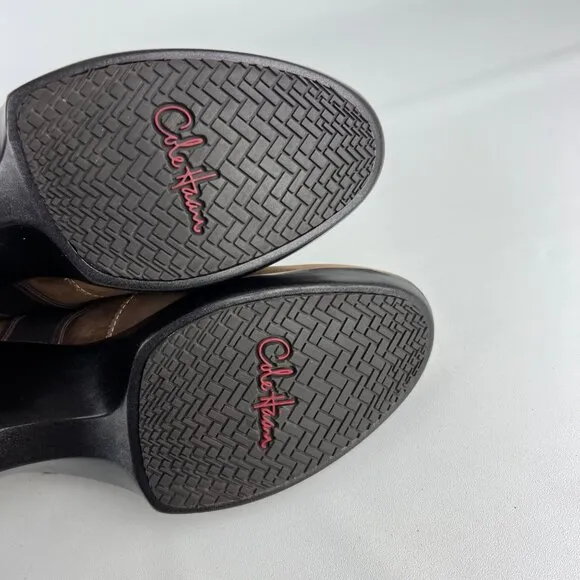 Cole Haan Womens Air Sara Mules Clogs Brown AirNike Wedge Comfort Shoes size 10