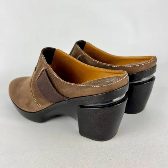 Cole Haan Womens Air Sara Mules Clogs Brown AirNike Wedge Comfort Shoes size 10