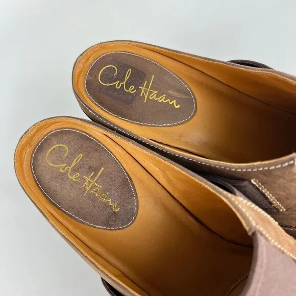 Cole Haan Womens Air Sara Mules Clogs Brown AirNike Wedge Comfort Shoes size 10