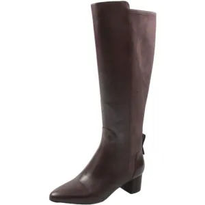 Cole Haan Womens Brown Zipper Leather Knee-High Boots New