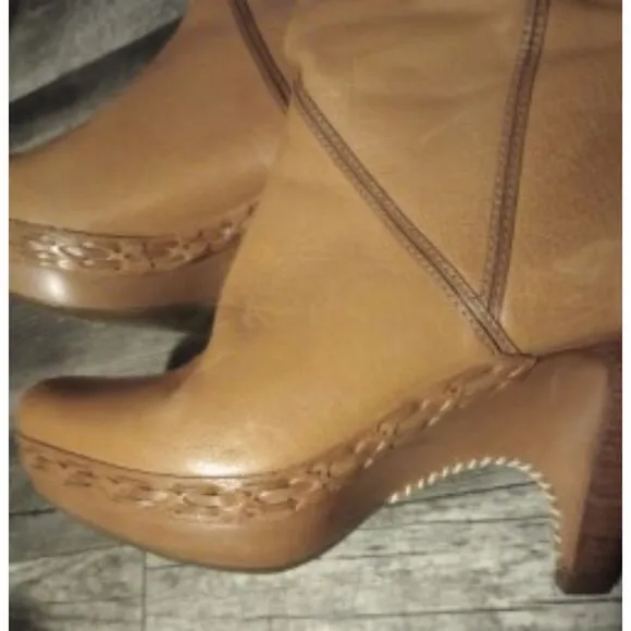 Cole Haan Women's Size 6.5B Tan Colored Long Heeled Leather Boots