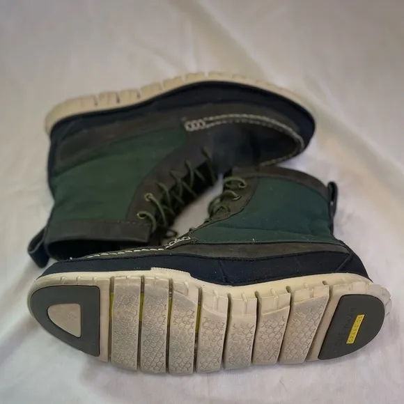 Cole Haan Zerogrand Tall Green Leather Boots N2157* Men's Size 8M