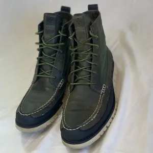 Cole Haan Zerogrand Tall Green Leather Boots N2157* Men's Size 8M