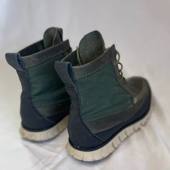Cole Haan Zerogrand Tall Green Leather Boots N2157* Men's Size 8M