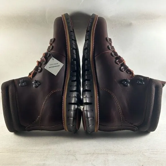 Cole Haan Zerogrand Hiker Mens Leather Waterproof Boots Brown Size 10 M