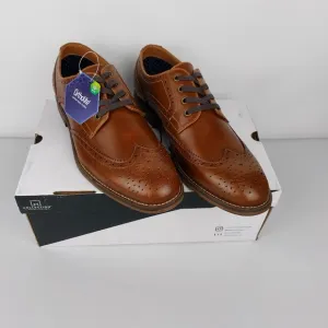 Collection by Michael straha‎ Mens leather dress Brown shoes size 8 new with box