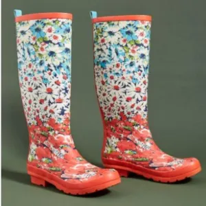 Colloquial Rain Boot in Dozens of Daisies from Anthropologie - Size 9