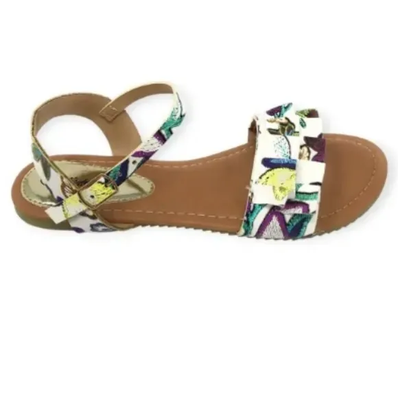 Colorful Ruffle Sandals Sz 7