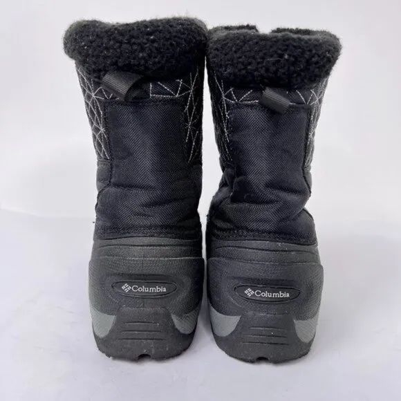 Columbia Cascadian Black Textile Rubber Snowflake Lined Cold Winter Boots 9.5
