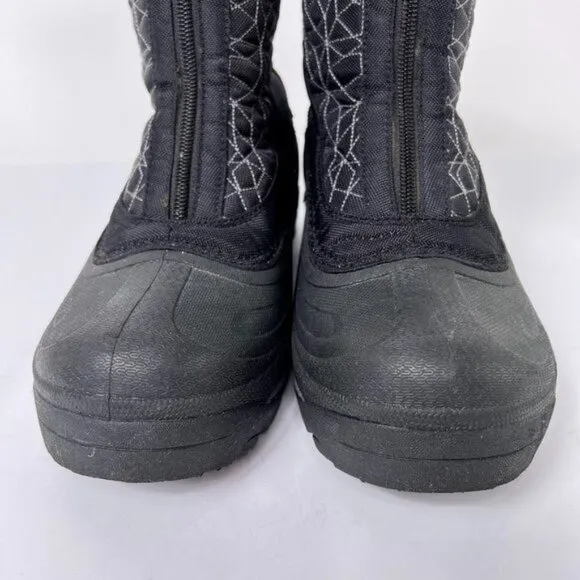 Columbia Cascadian Black Textile Rubber Snowflake Lined Cold Winter Boots 9.5