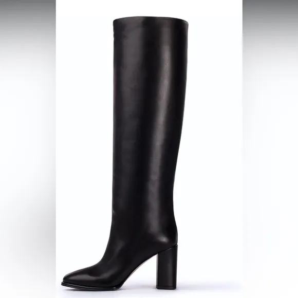 Comfort Round Toe Platform Block Heel Knee High Boots Winter Fall Dressy Pull On