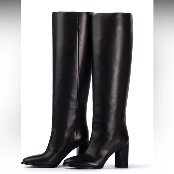 Comfort Round Toe Platform Block Heel Knee High Boots Winter Fall Dressy Pull On