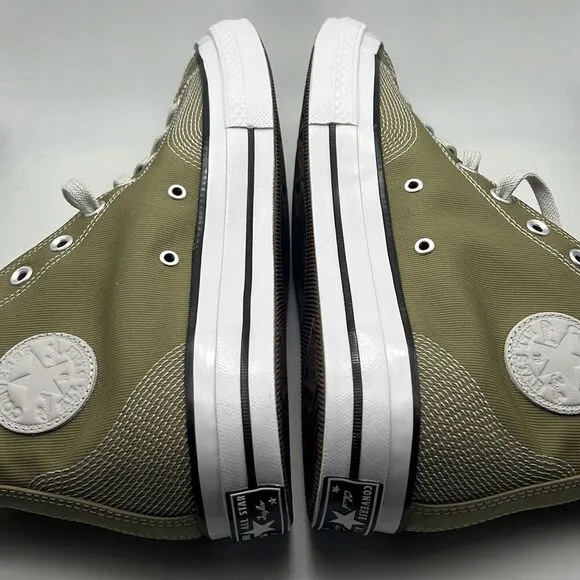 Converse Chuck 70 Multi-Stitch Hi Shoes A07435C Mossy Sloth Green NWB Men 11.5