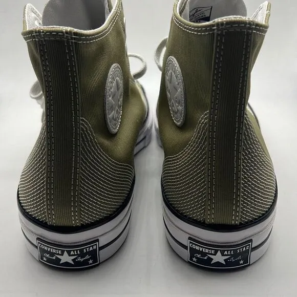 Converse Chuck 70 Multi-Stitch Hi Shoes A07435C Mossy Sloth Green NWB Men 11.5