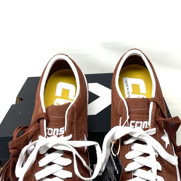 Converse One Star Pro OX Low Sneakers Brown Suede For Men's Casual Shoes A02945C