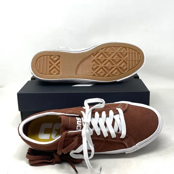 Converse One Star Pro OX Low Sneakers Brown Suede For Men's Casual Shoes A02945C