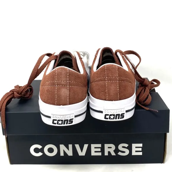 Converse One Star Pro OX Low Sneakers Brown Suede For Men's Casual Shoes A02945C