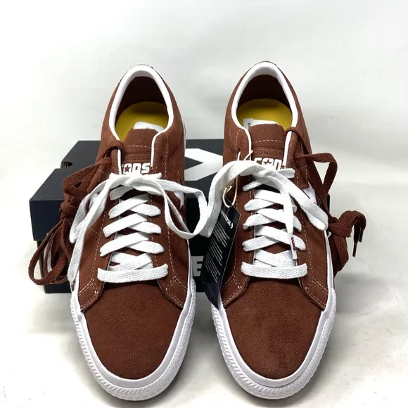 Converse One Star Pro OX Low Sneakers Brown Suede For Men's Casual Shoes A02945C